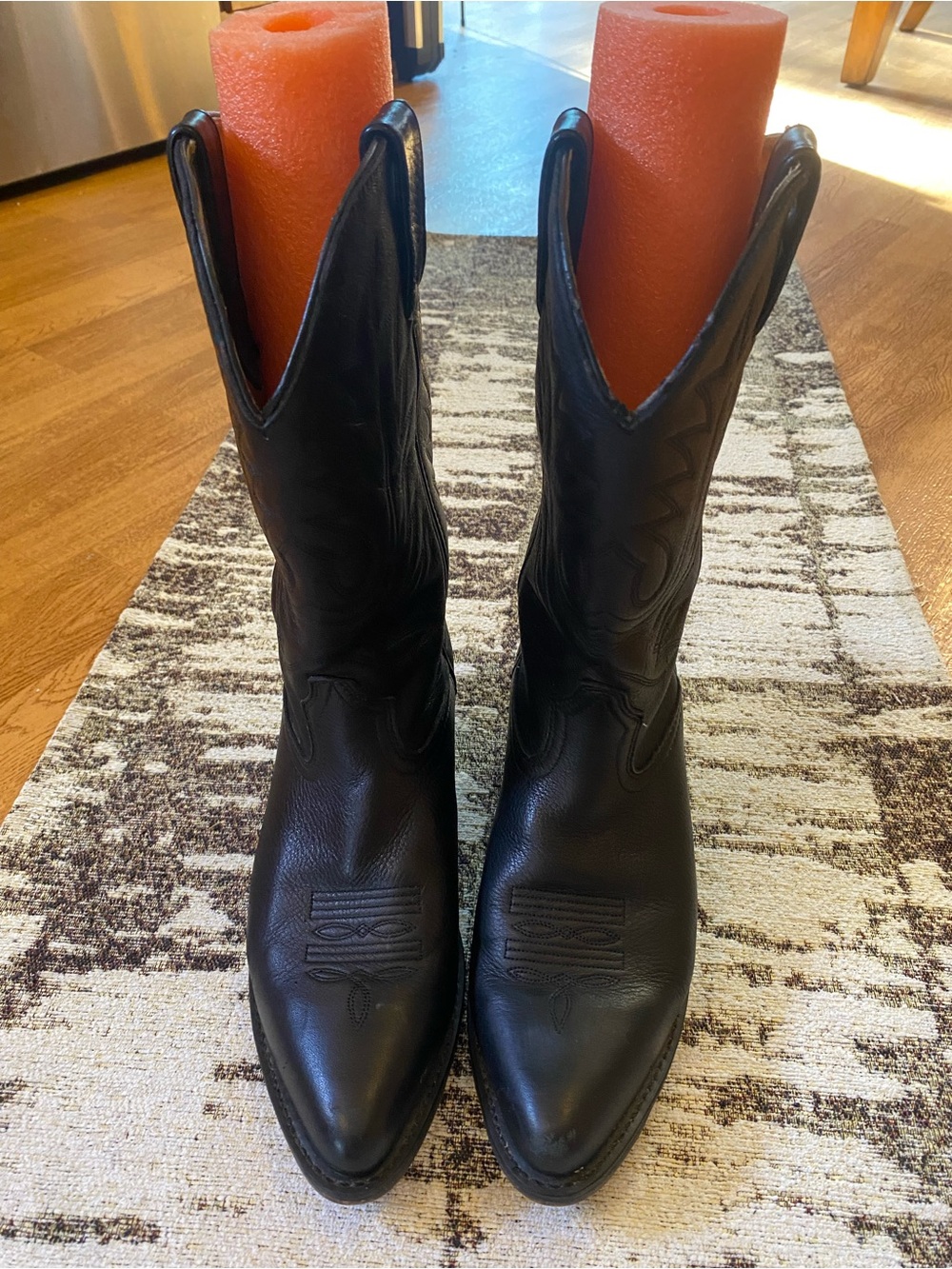 Durango Women's 11" Black Leather Western Cowboy Boots Style RD4100 Size 9M